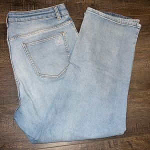 NEVER FULLY DRESSED STRAIGHT LEG LIGHT WASH JEANS